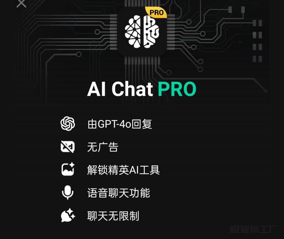 ChatGPT内置多种语言大模型解锁高级会员-极客猿工厂 ChatGPT内置多种语言大模型解锁高级会员-极客猿工厂